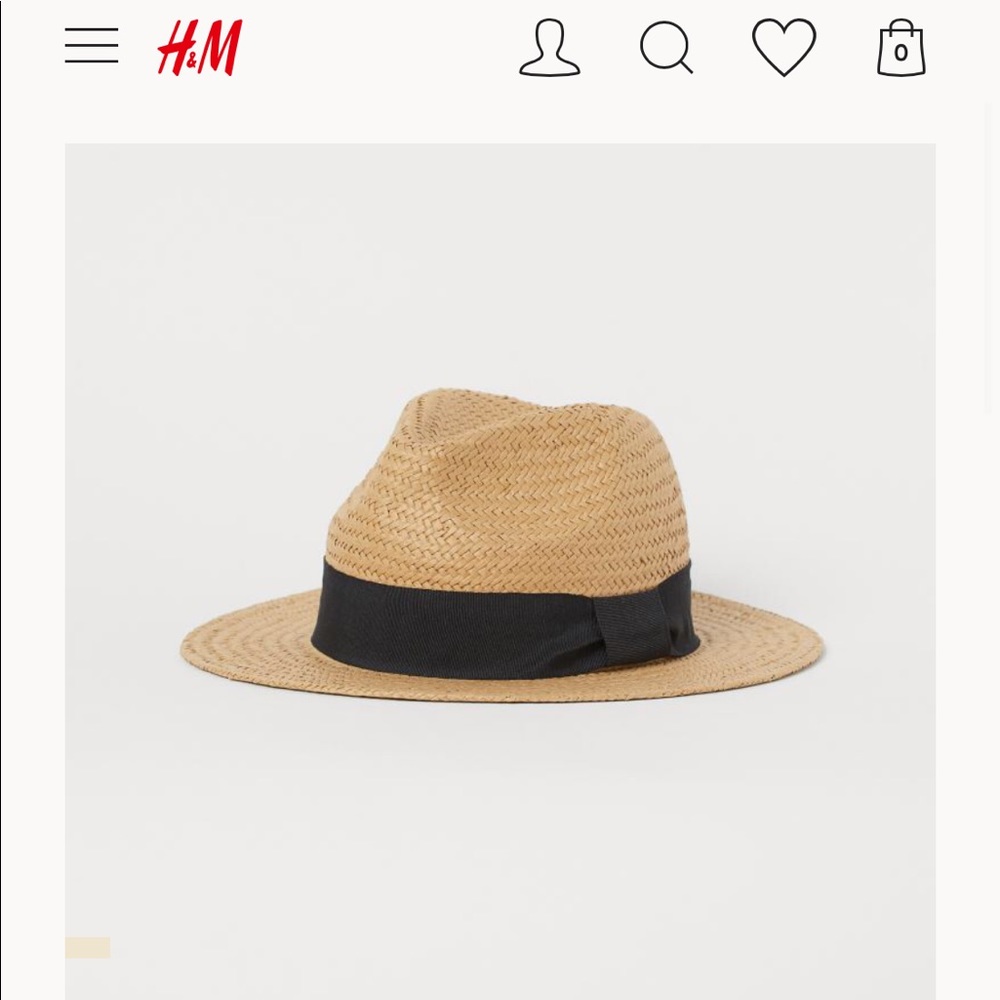 Straw Hat with Grosgrain Band
